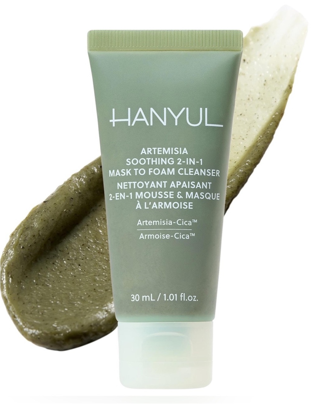 NWT HANYUL Artemisia Soothing 2-in-1 Mask to F0am Cleans3r 1.01 oz / 30mL